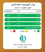 ارزش غذایی کاپوچینو فندق پپتینا