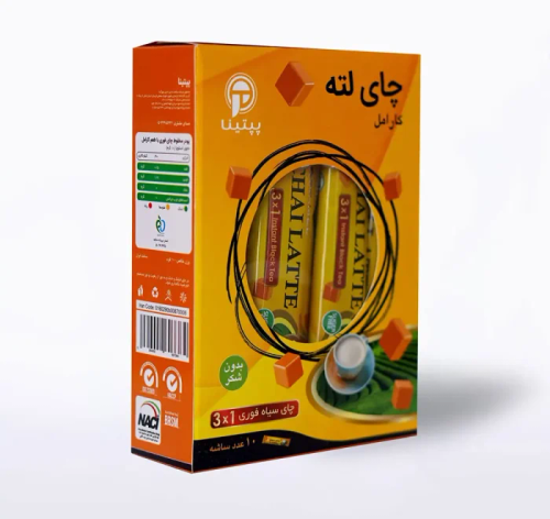 شیر چای (چای لته) کارامل پپتینا جعبه 10 عددی