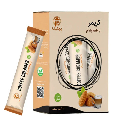 کریمر غیر لبنی با پودر شیر بادام پپتینا بسته 10 عددی