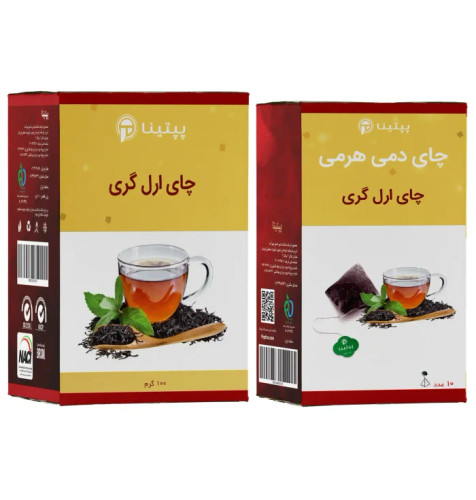 چای سیاه ارل گری پپتینا جعبه 100 گرمی