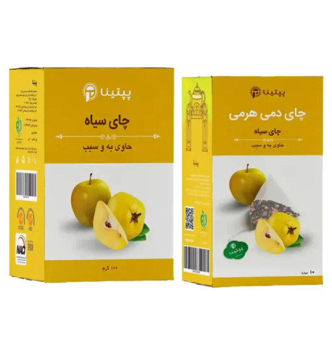 چای سیاه به و سیب پپتینا جعبه 100 گرمی