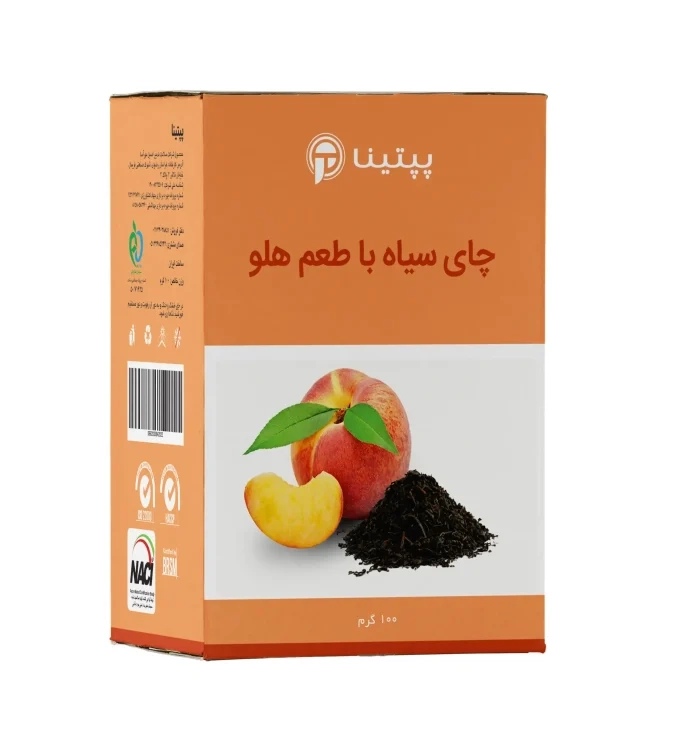 چای سیاه حاوی هلو پپتینا جعبه 100 گرمی