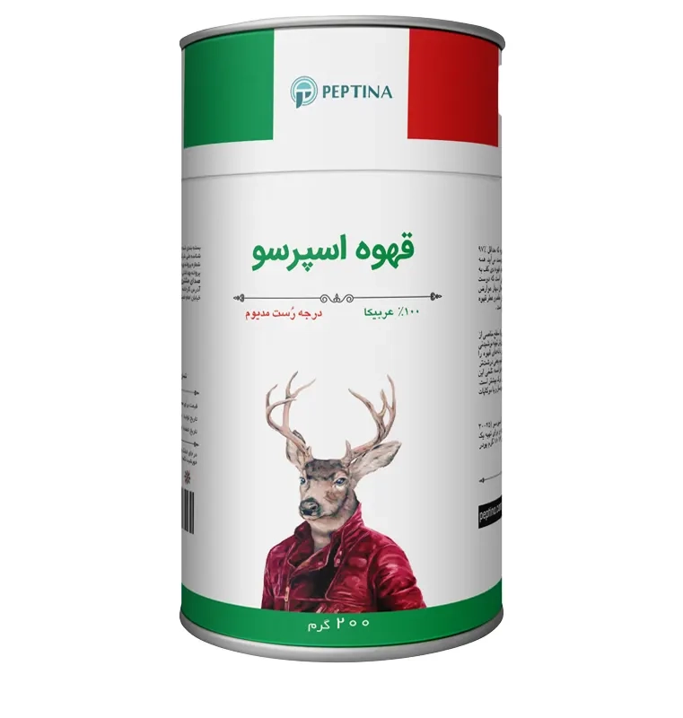قهوه اسپرسو بدون کافئین پپتینا قوطی 200 گرمی
